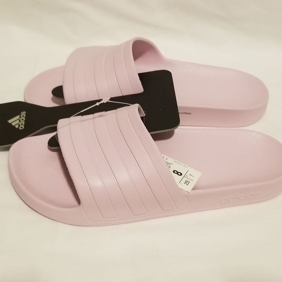 Adidas - Pink Adilette Aqua Slides - Picture 3 of 3